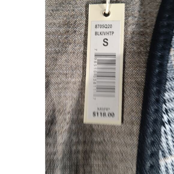 Max Studio Women’s Glen Plaid Open Front Blazer Jacket Small Black White Check - Picture 5 of 7